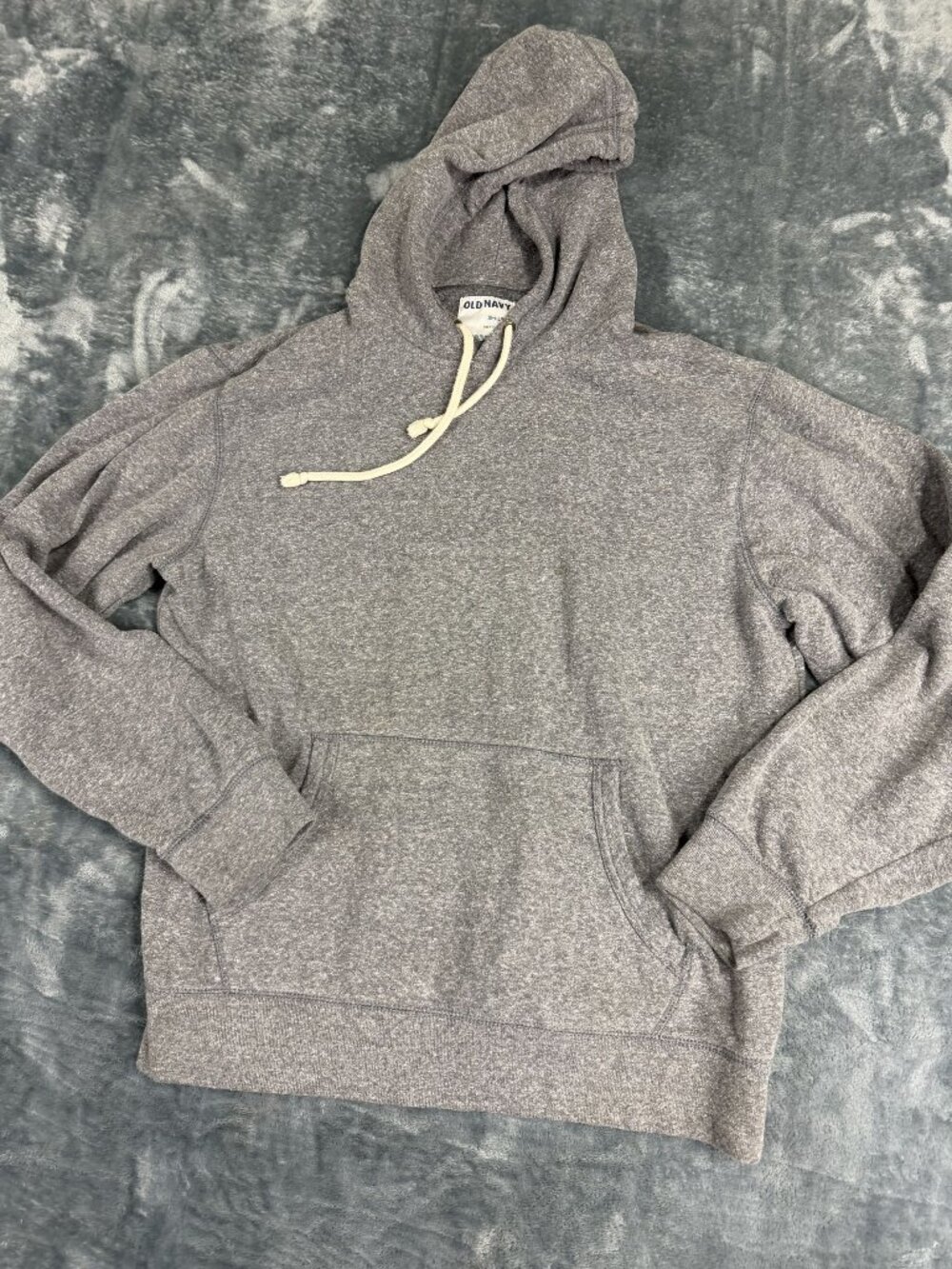 Old Navy Mens Gray Pullover Hoodie Kangaroo Pocket L